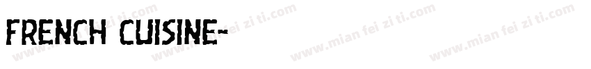 french cuisine字体转换